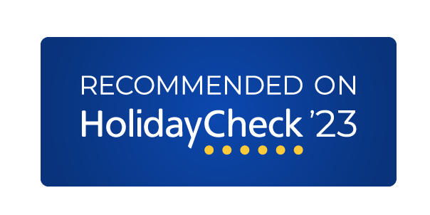 Certificado de recomendación en Holidaycheck 2023